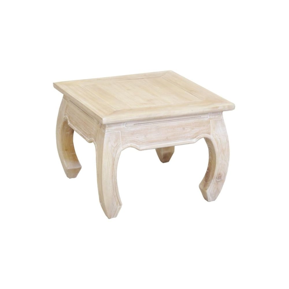 Table basse en acajou blanchi opium 60 x 60