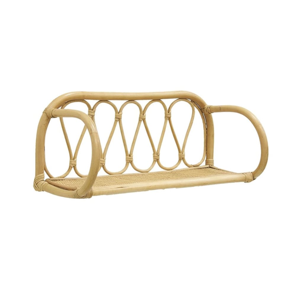 Etagère murale en rotin naturel 1 niveau