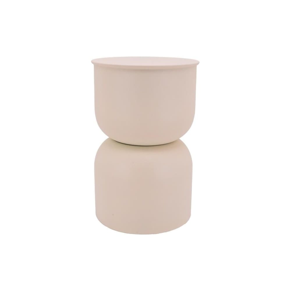 Bout de canapé en métal  beige/crème