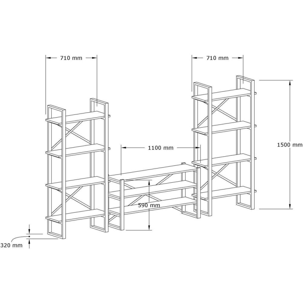 Etagère et meuble tv en métal et aggloméré - Maisons du Monde