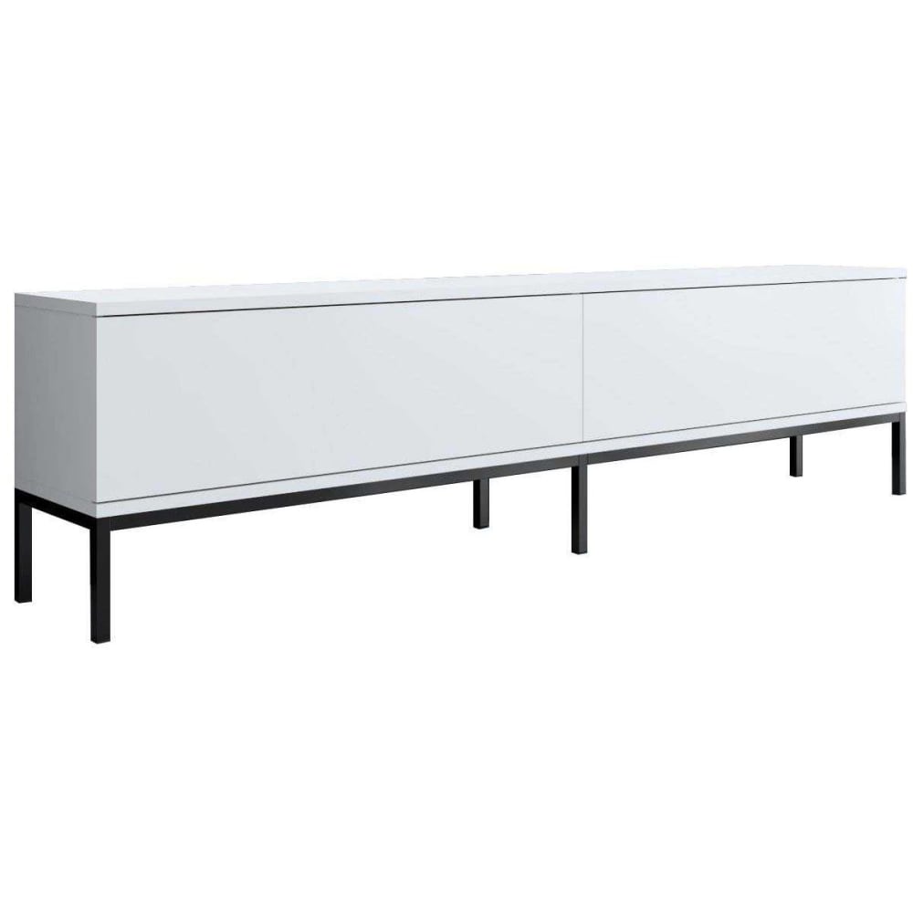 Meuble tv en aggloméré et métal  noir et blanc