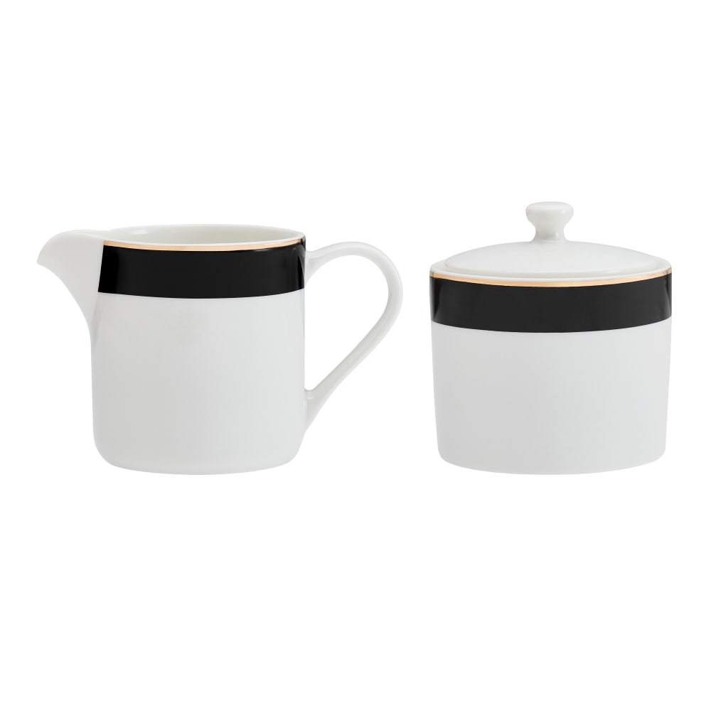 Set Sucrier Et Crémier En Porcelaine Blanche 245ml