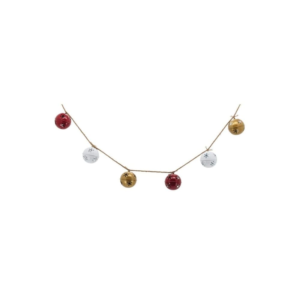 Guirlande 6 grelots en métal coloré