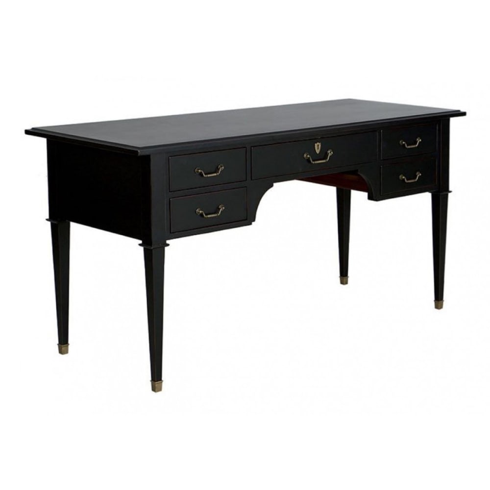 bureau 5 tiroirs en bois