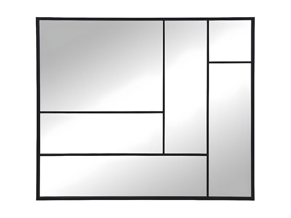 miroir mural métal noir