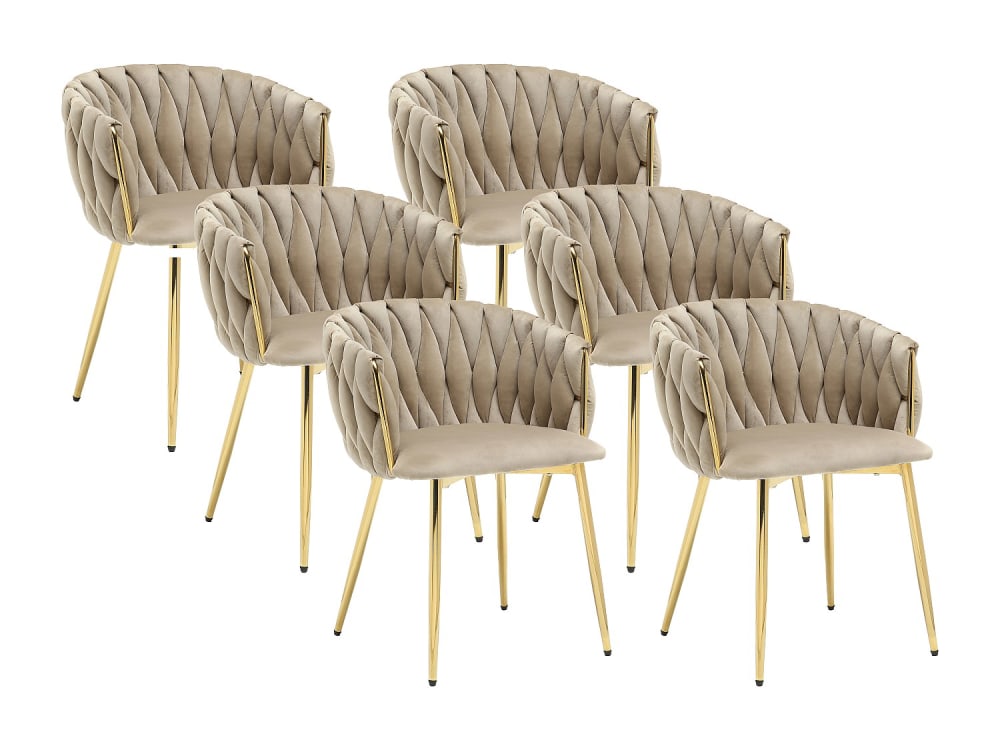Lot de 6 chaises velours