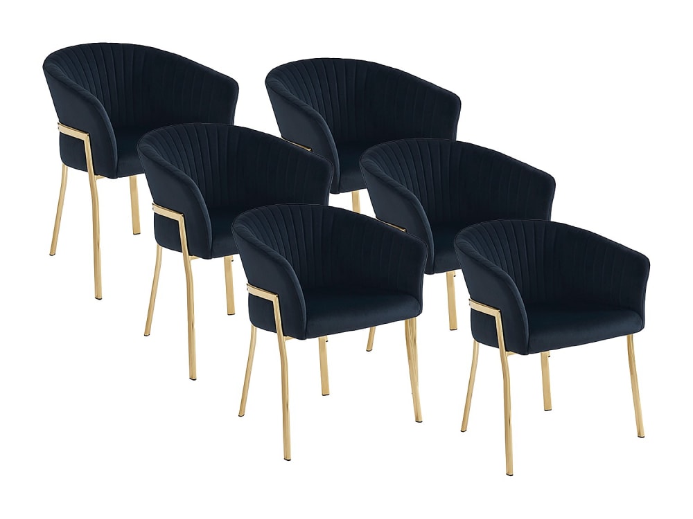 Lot de 6 chaises velours