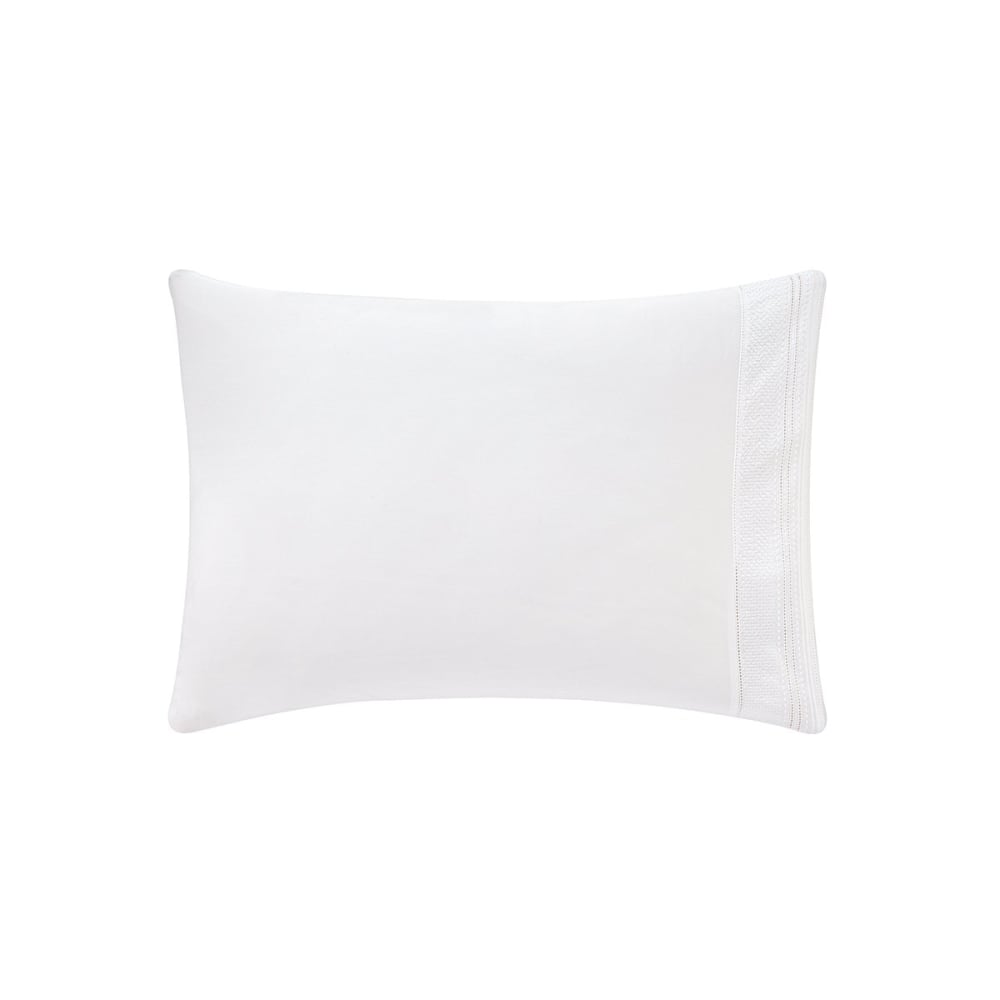 Taie d'oreiller satin blanc 50x75 cm