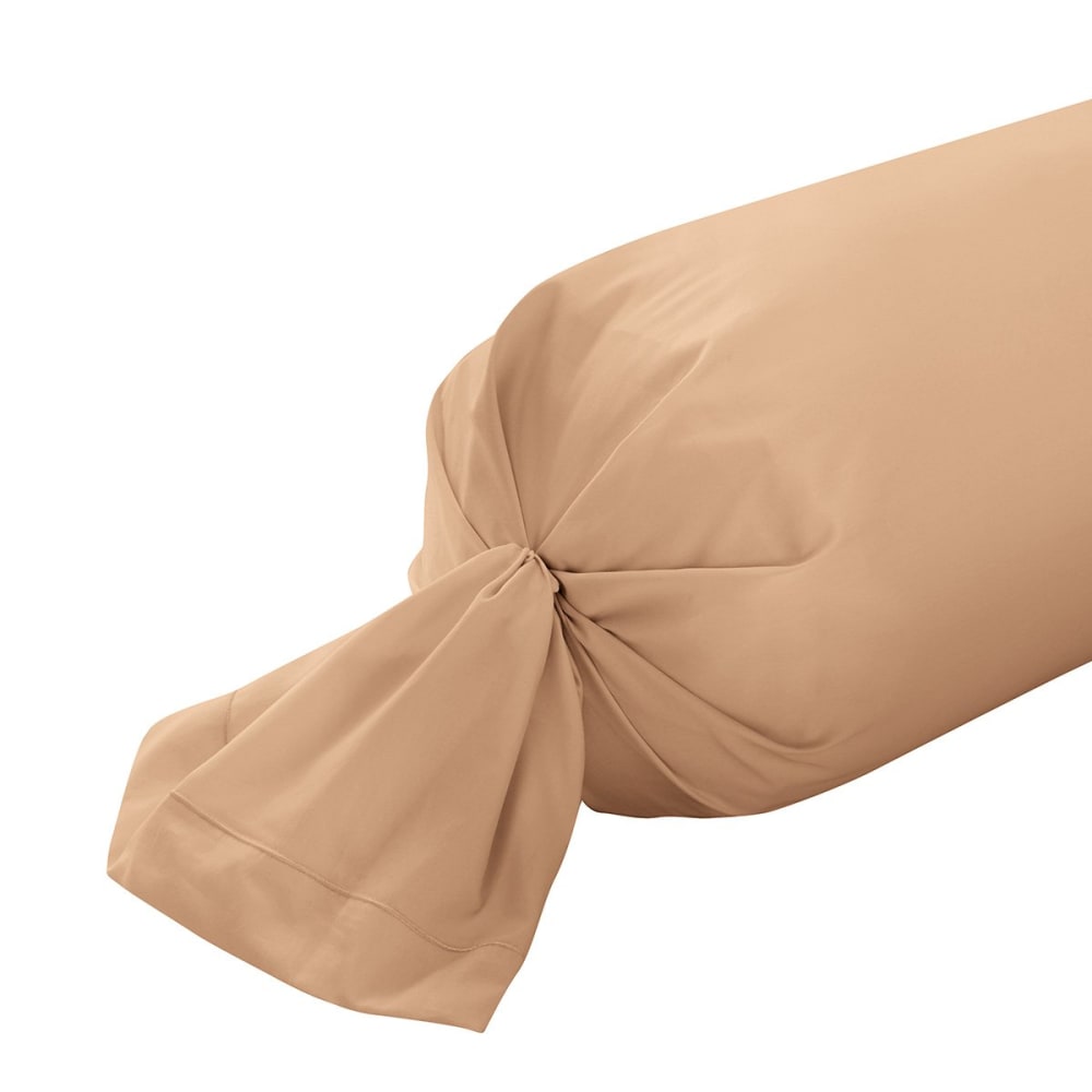 Taie de traversin satin bronze 43x210 cm