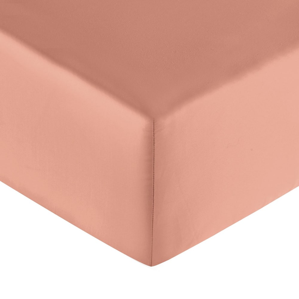 drap housse satin cuivre