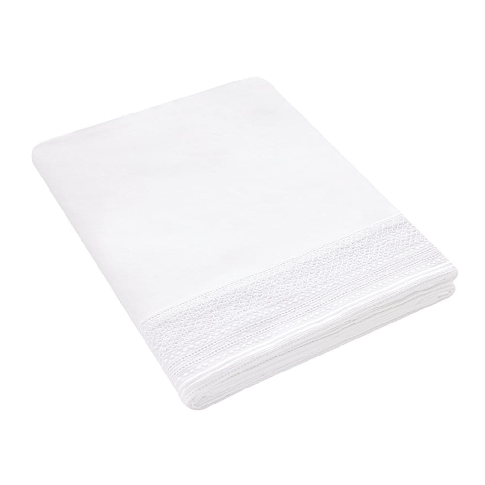 Drap plat satin blanc 270x295 cm — vue 3