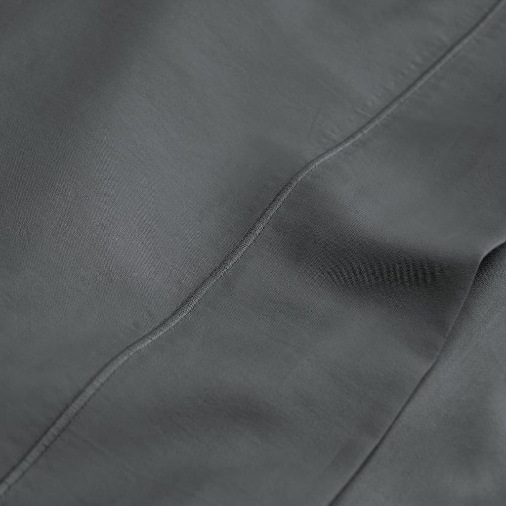 Drap plat satin basalte 270x310 cm