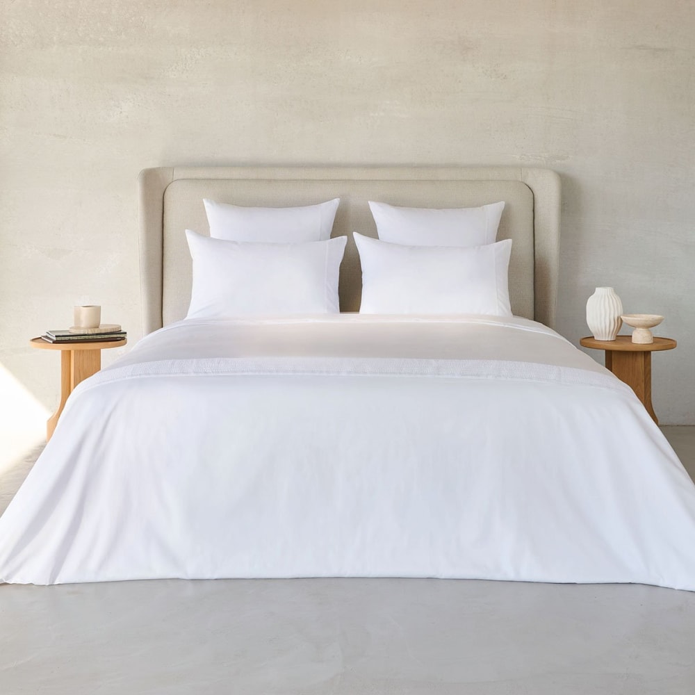 Drap plat satin blanc 240x295 cm — vue 4