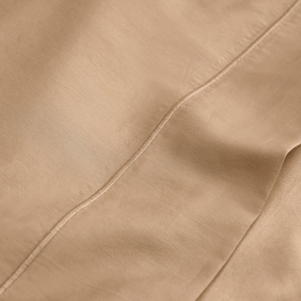 Drap plat satin bronze 180x290 cm