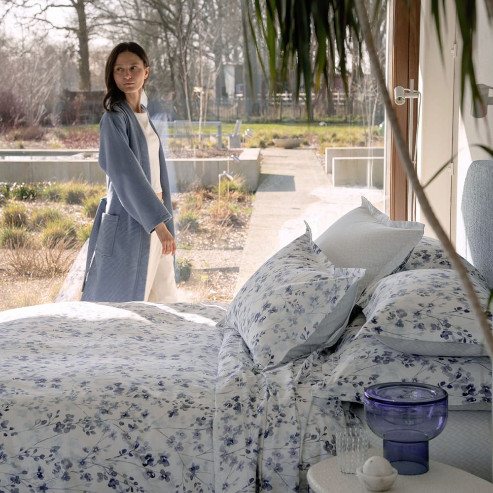 Housse de couette satin bleu foncé 200x200 cm — vue 4