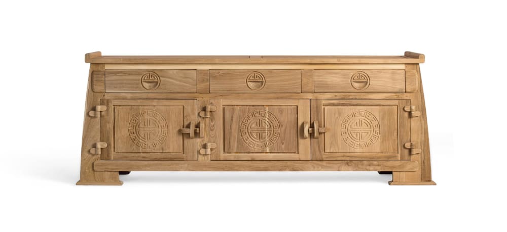 Meuble TV en teck massif 170 cm