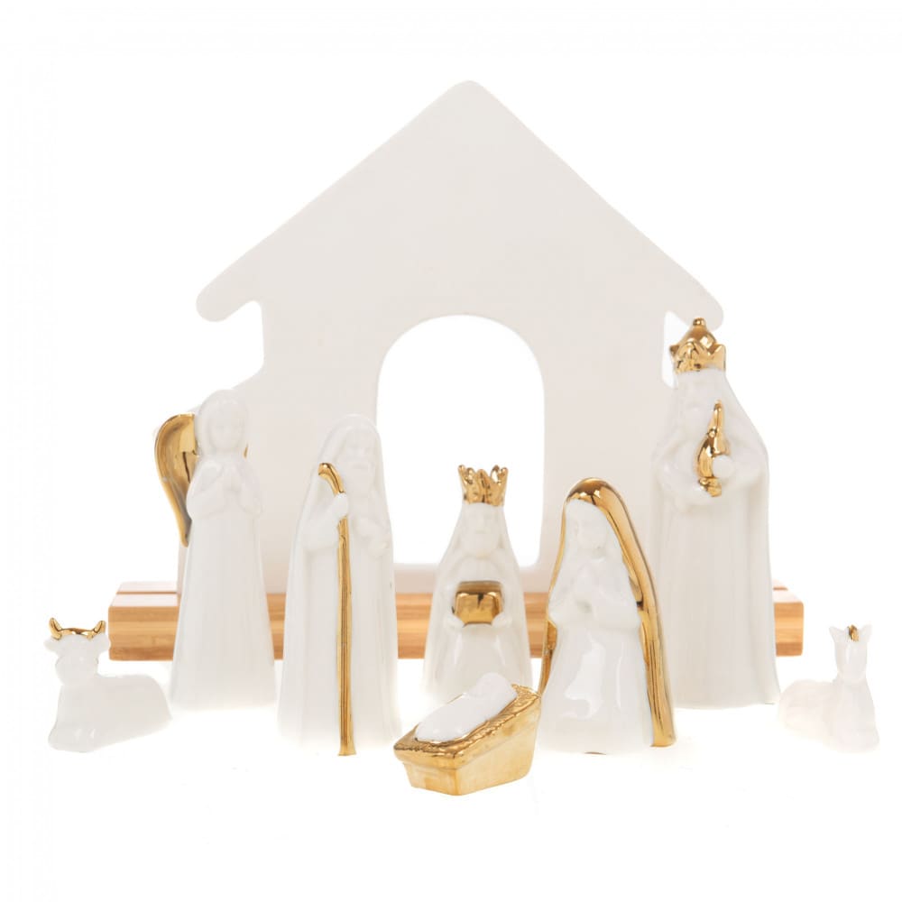 Crèche native blanc - porcelaine