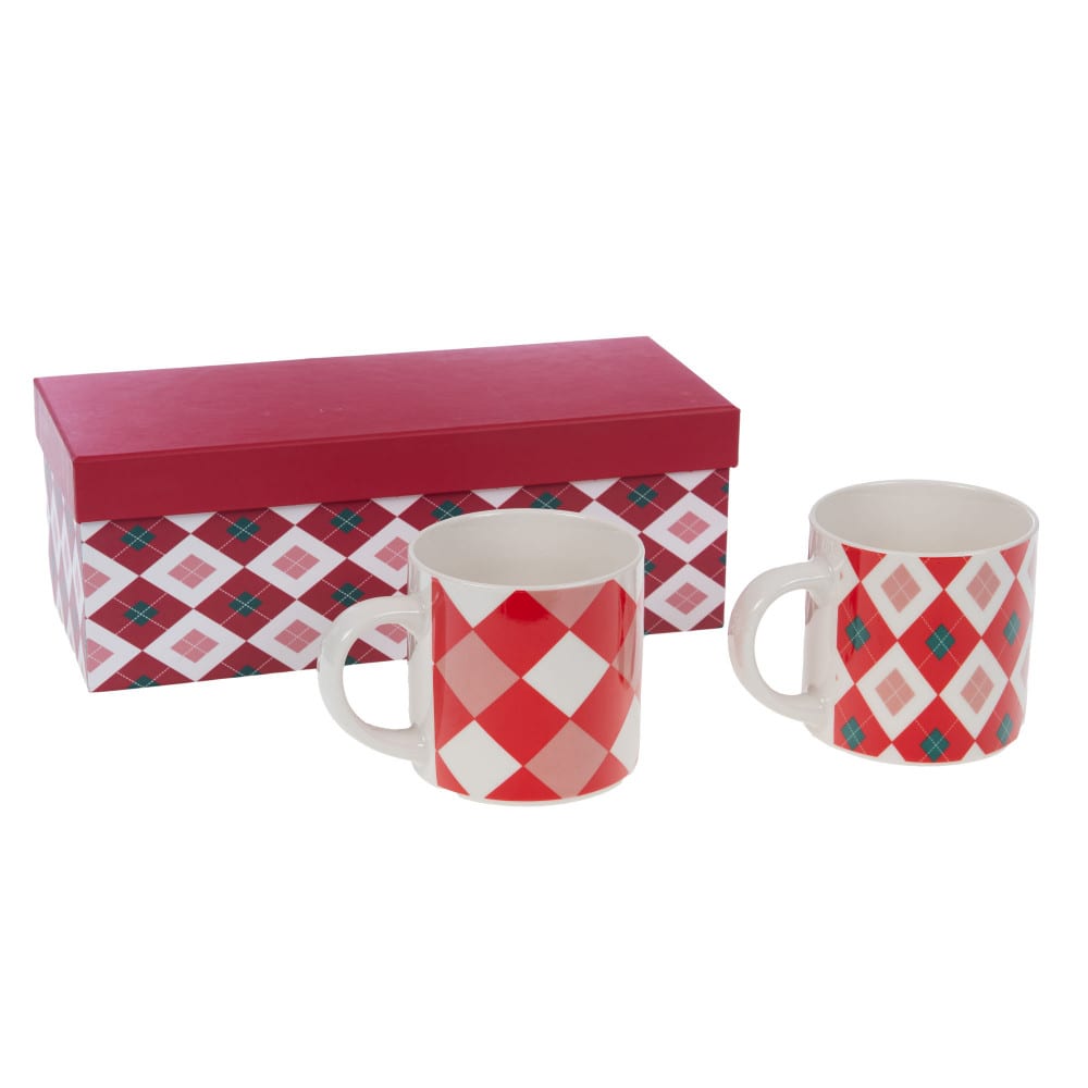 Coffret 2 mugs rouges santa Coffret 2 mugs rouges santa