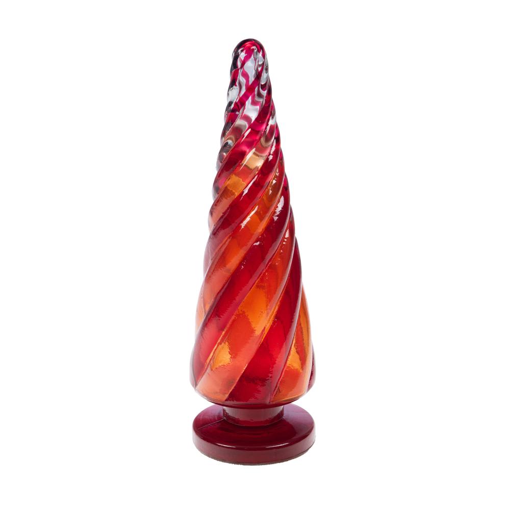 Sapin Andy  25 cm rouge en verre
