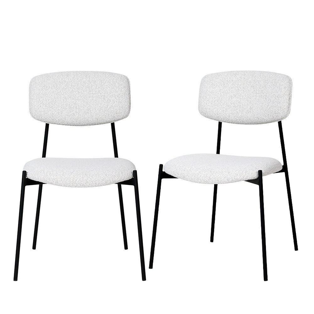 Lot de 2 chaises en tissu