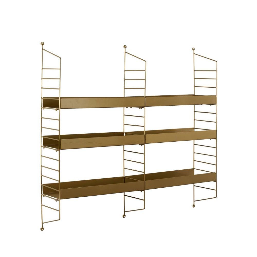 Étagère murale en métal L98cm - Laiton