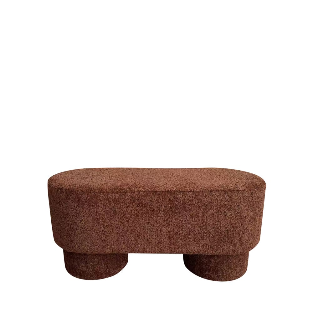 Banc arrondie en tissu - rouille