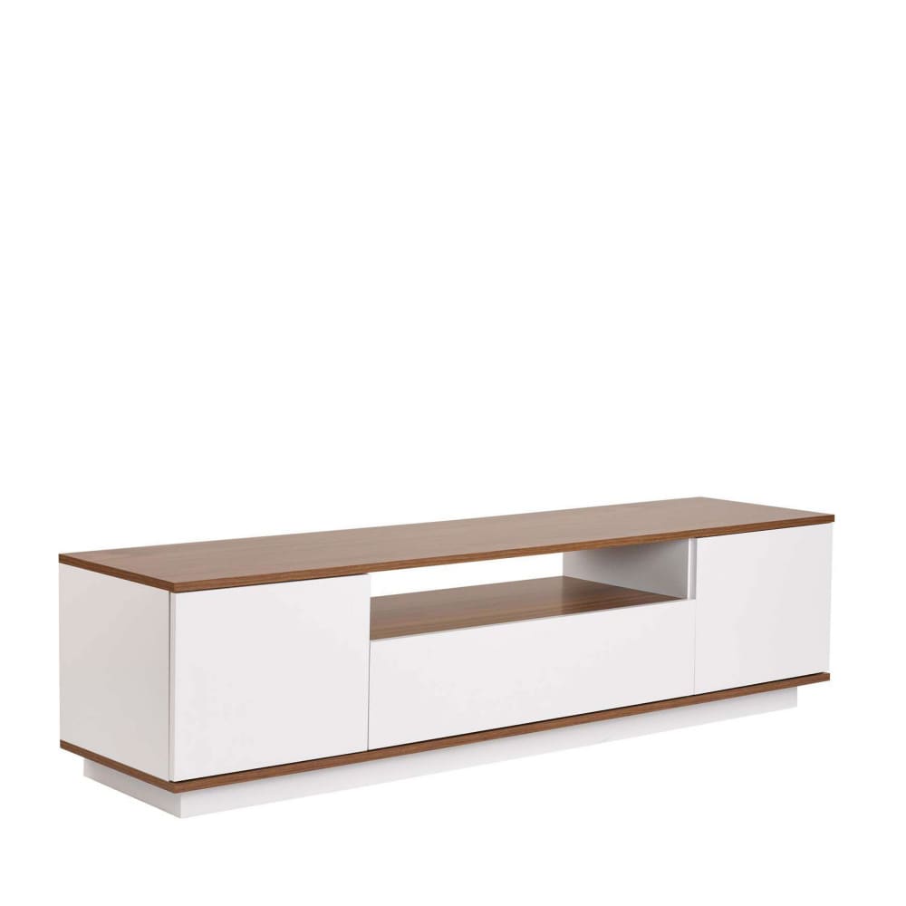 Meuble TV 3 portes en bois L180cm - Blanc