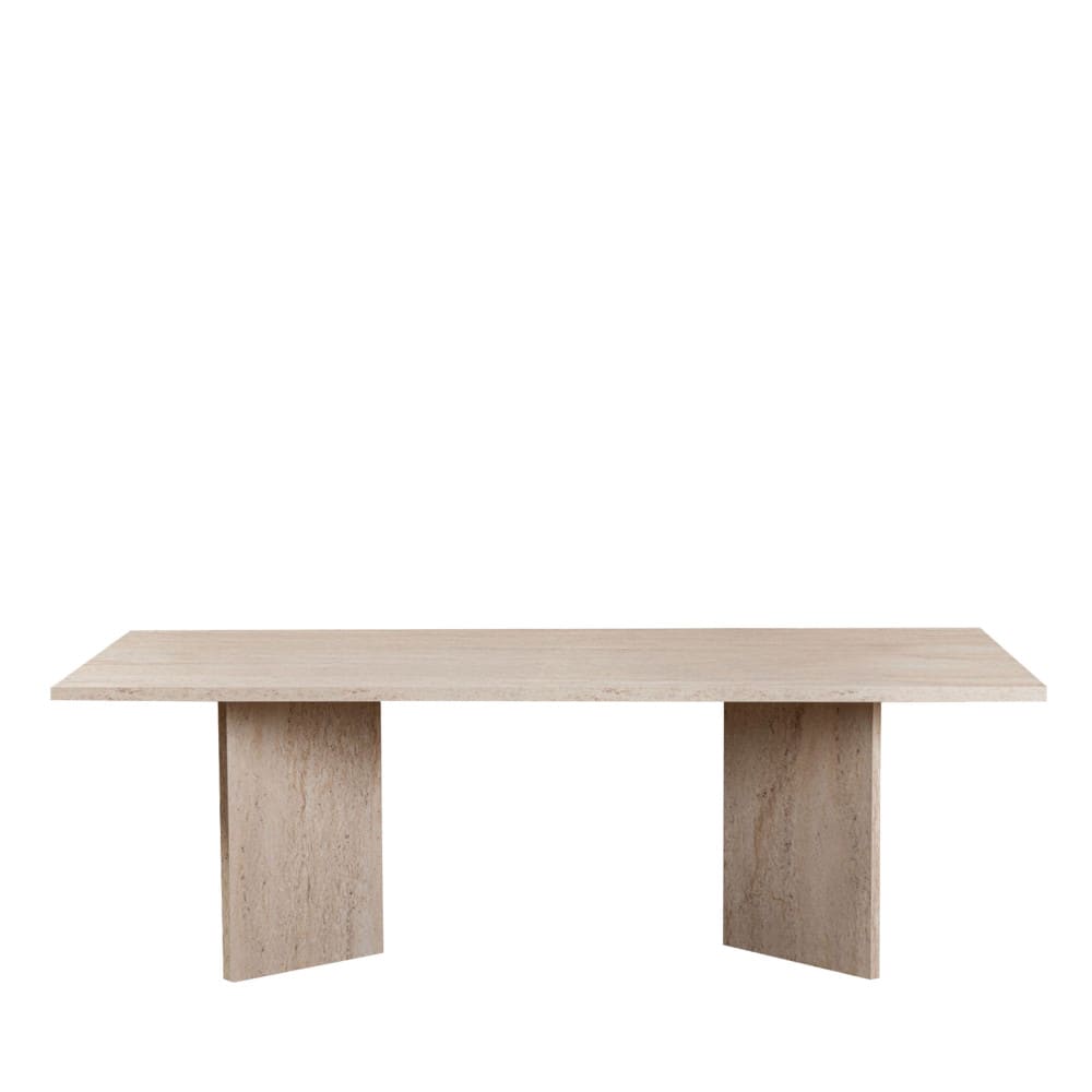 Table basse effet travertin 119x60cm - Beige