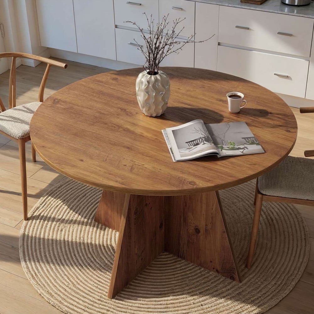 Table à manger 4 personnes ronde en bois - Bois