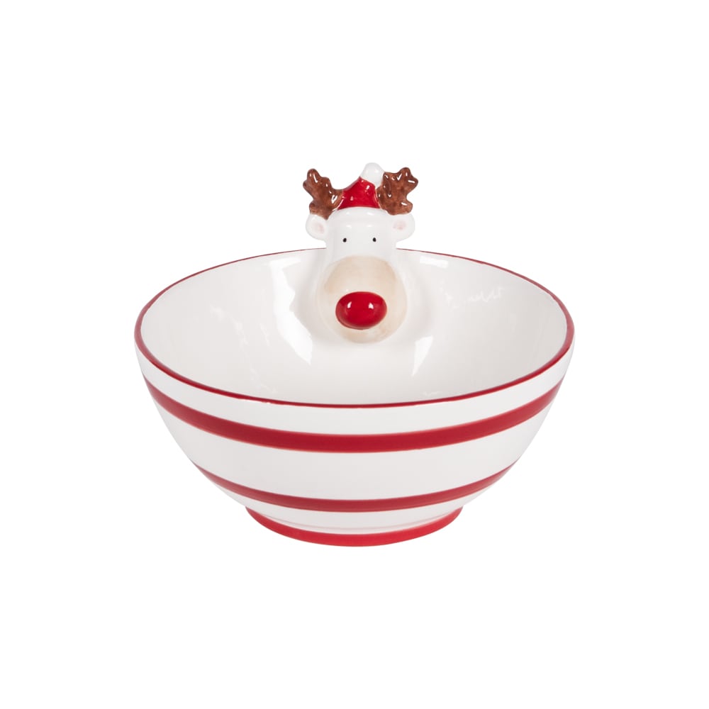 Bol cerf 35 cl rouge en céramique Bol cerf 35 cl rouge en céramique