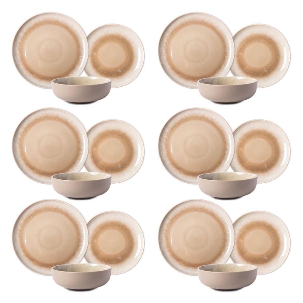 service 18 pièces taupe