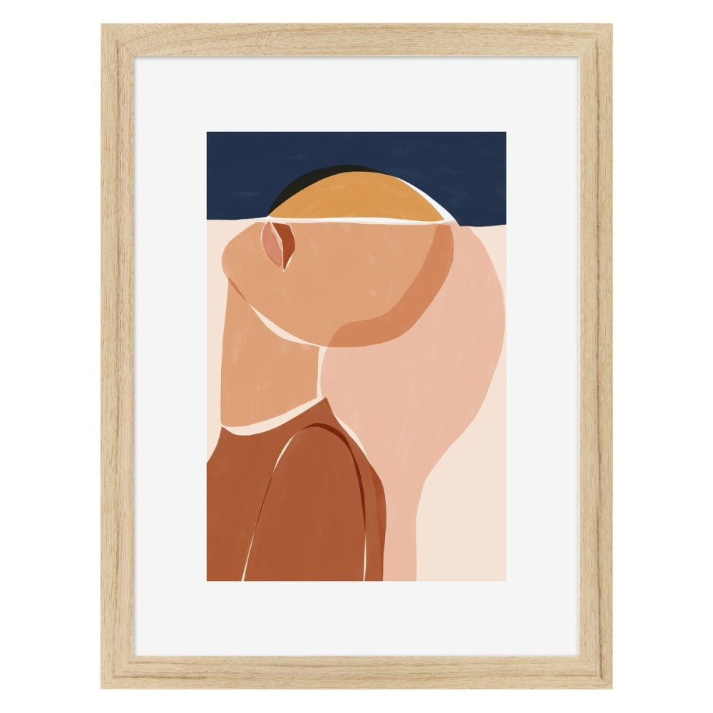 Affiche encadrée en chêne Portrait 30x40