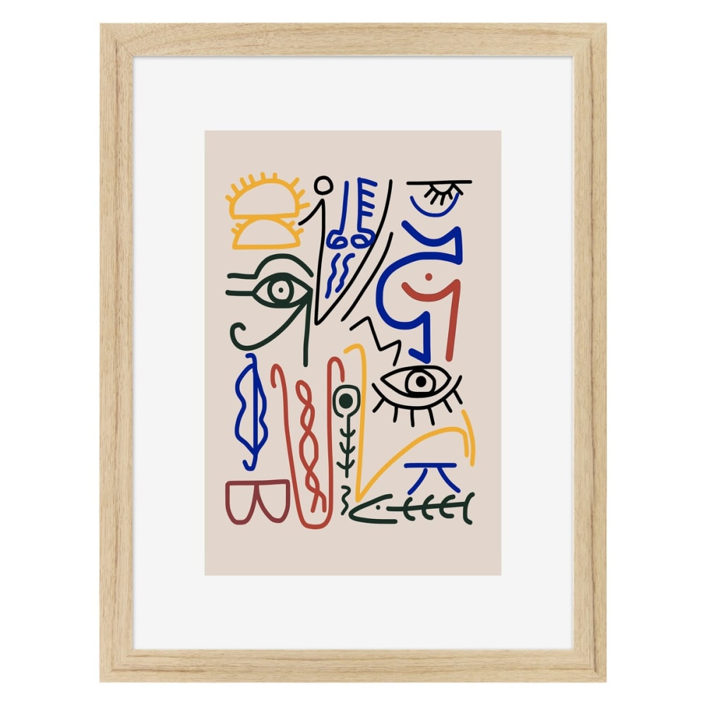 Affiche encadrée en chêne Déco 30x40