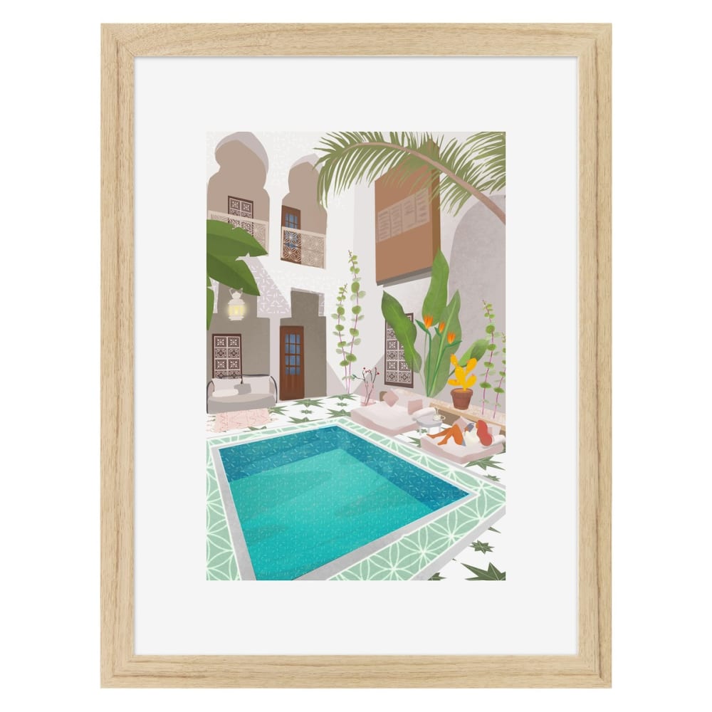 Affiche encadrée en chêne Bohème 30x40