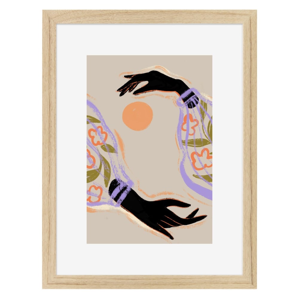 Affiche encadrée en chêne Abstrait 30x40