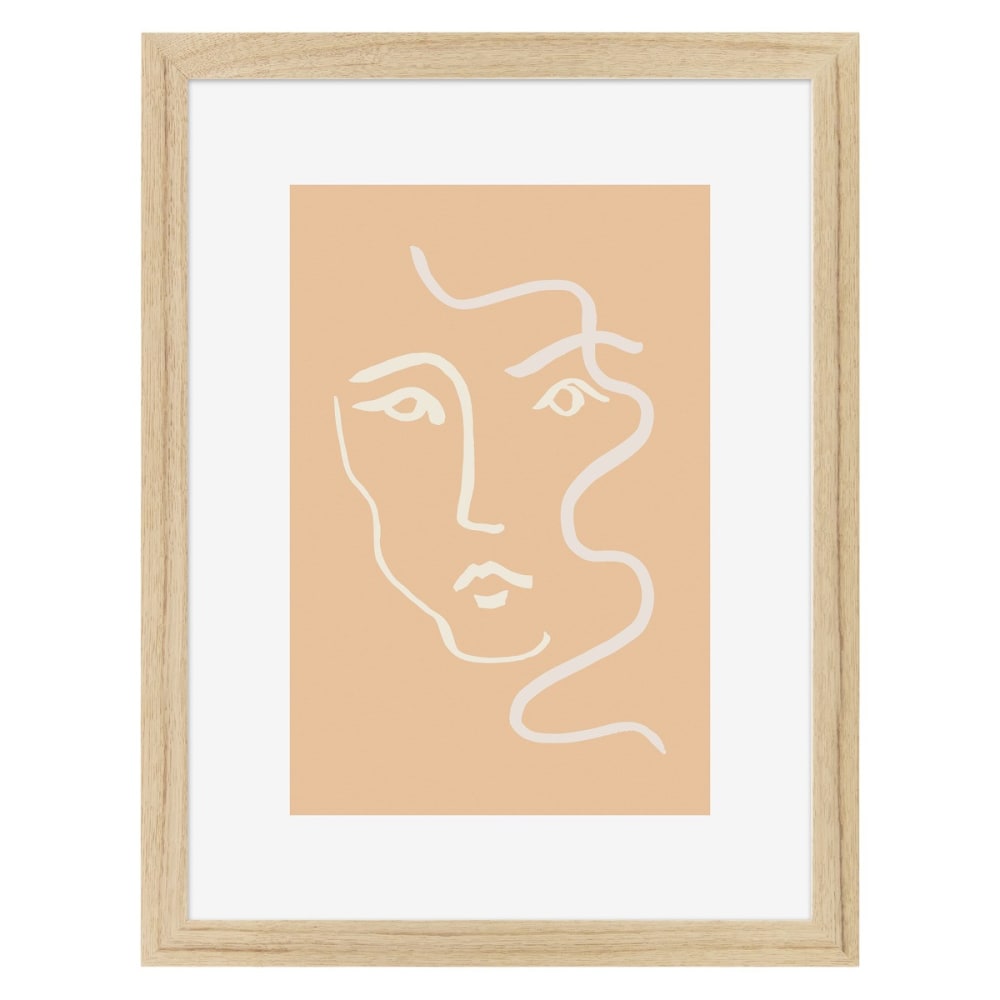 Affiche encadrée en chêne Dessin 30x40