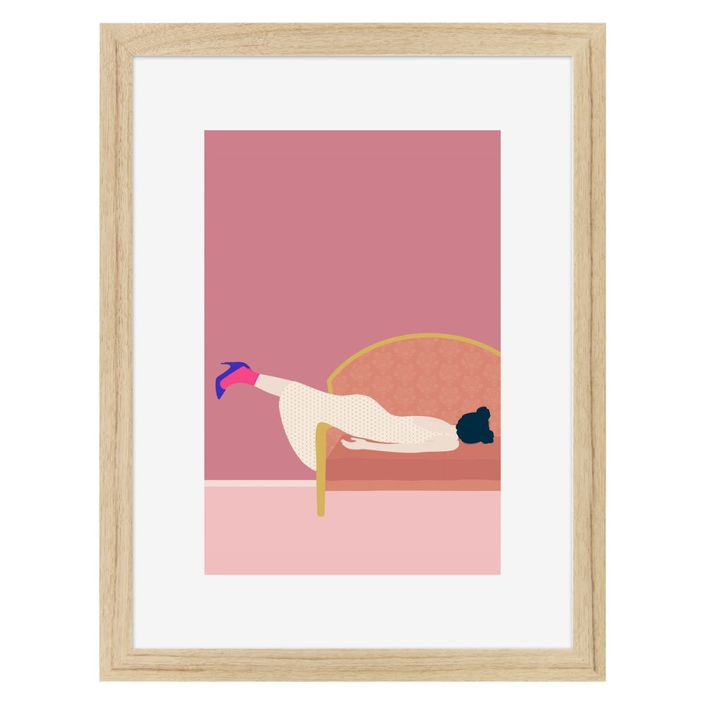 Affiche encadrée en chêne Décalée 30x40