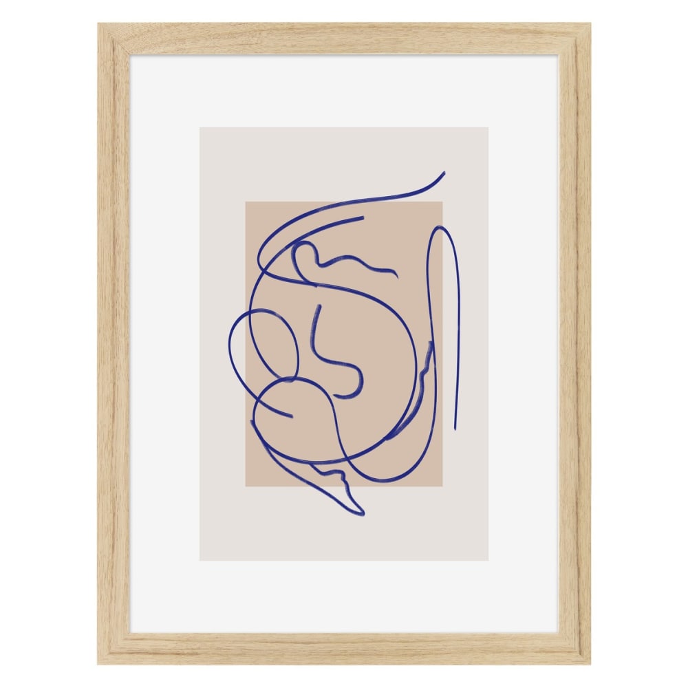 Affiche encadrée en chêne Art 30x40