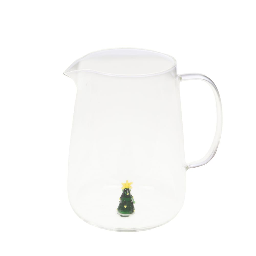 Pichet en verre co intérieur sapin de noël 170cl transparent / cristal