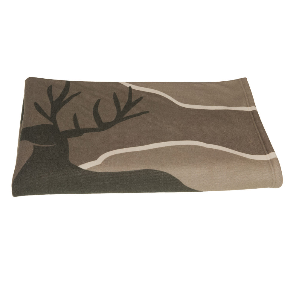 Plaid paysage kaki 130x170 cm vert en polyester