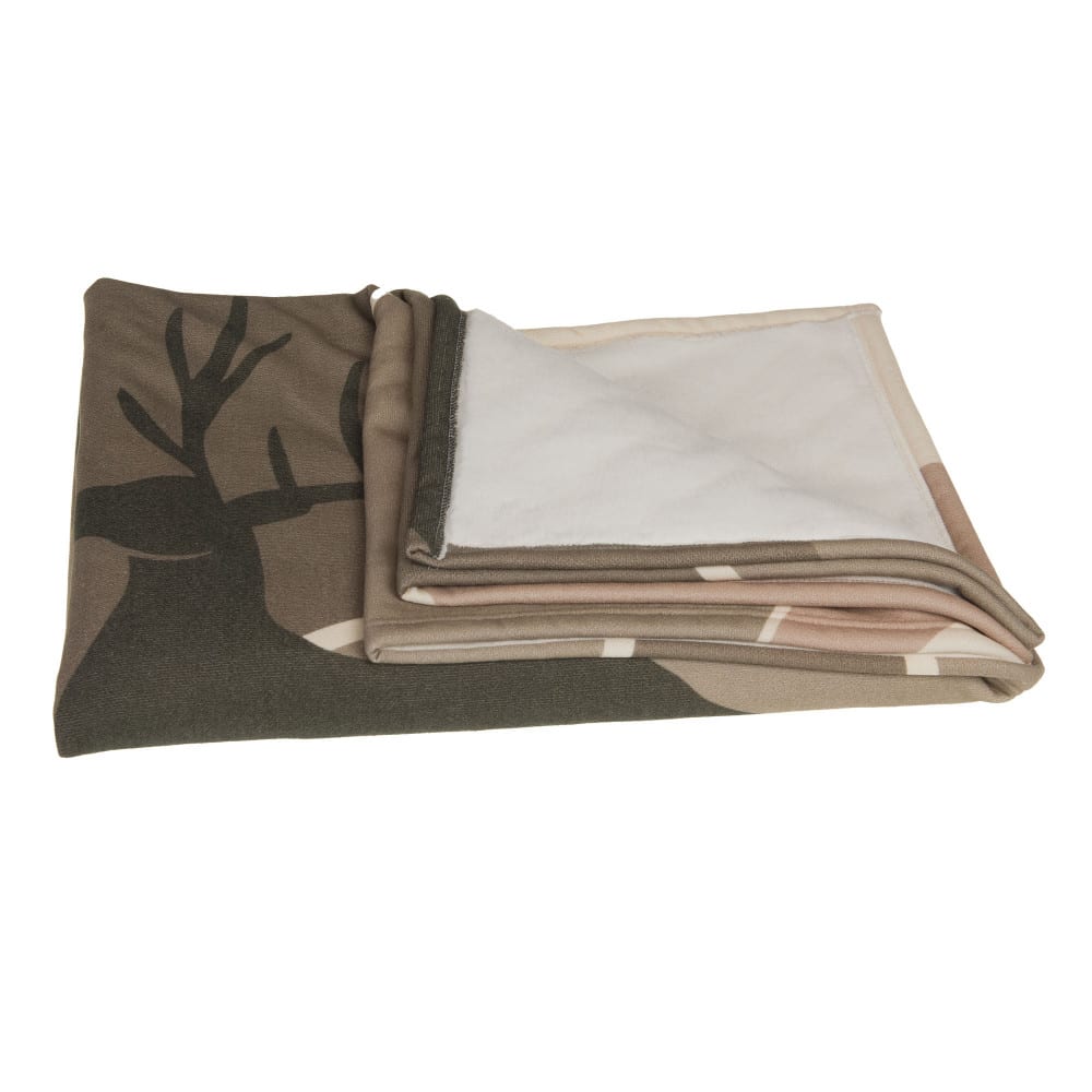 Plaid paysage kaki 130x170 cm vert en polyester — vue 3