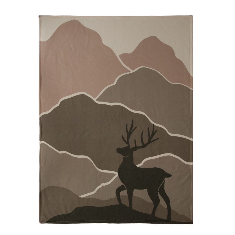 Plaid paysage kaki 130x170 cm vert en polyester — vue 4