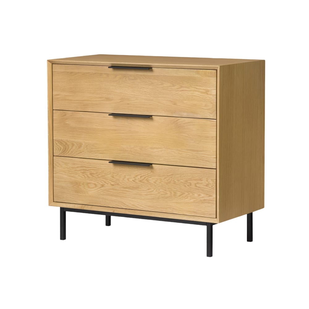 Commode en chêne massif et placage