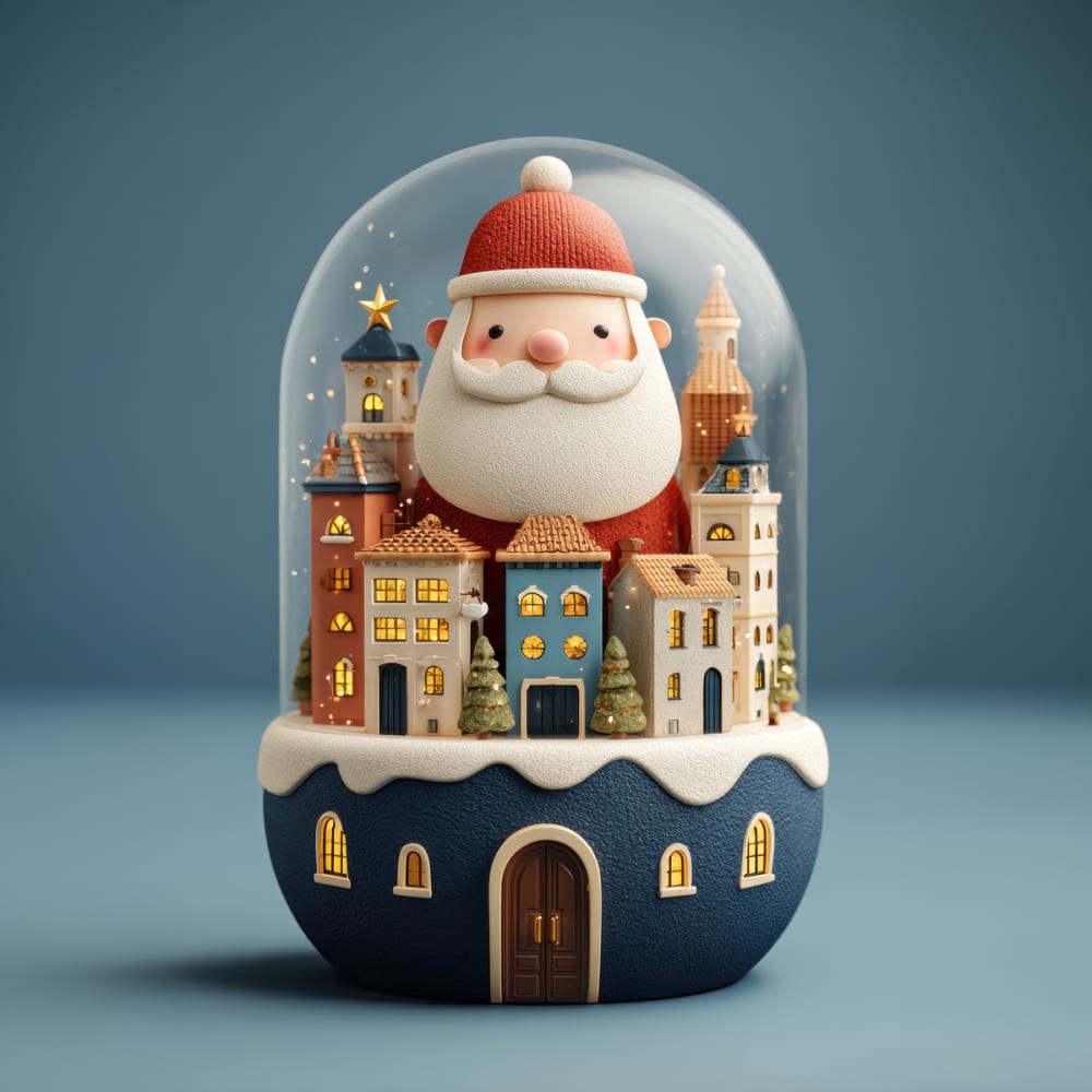 Tableau sur toile père noël 30x30 cm