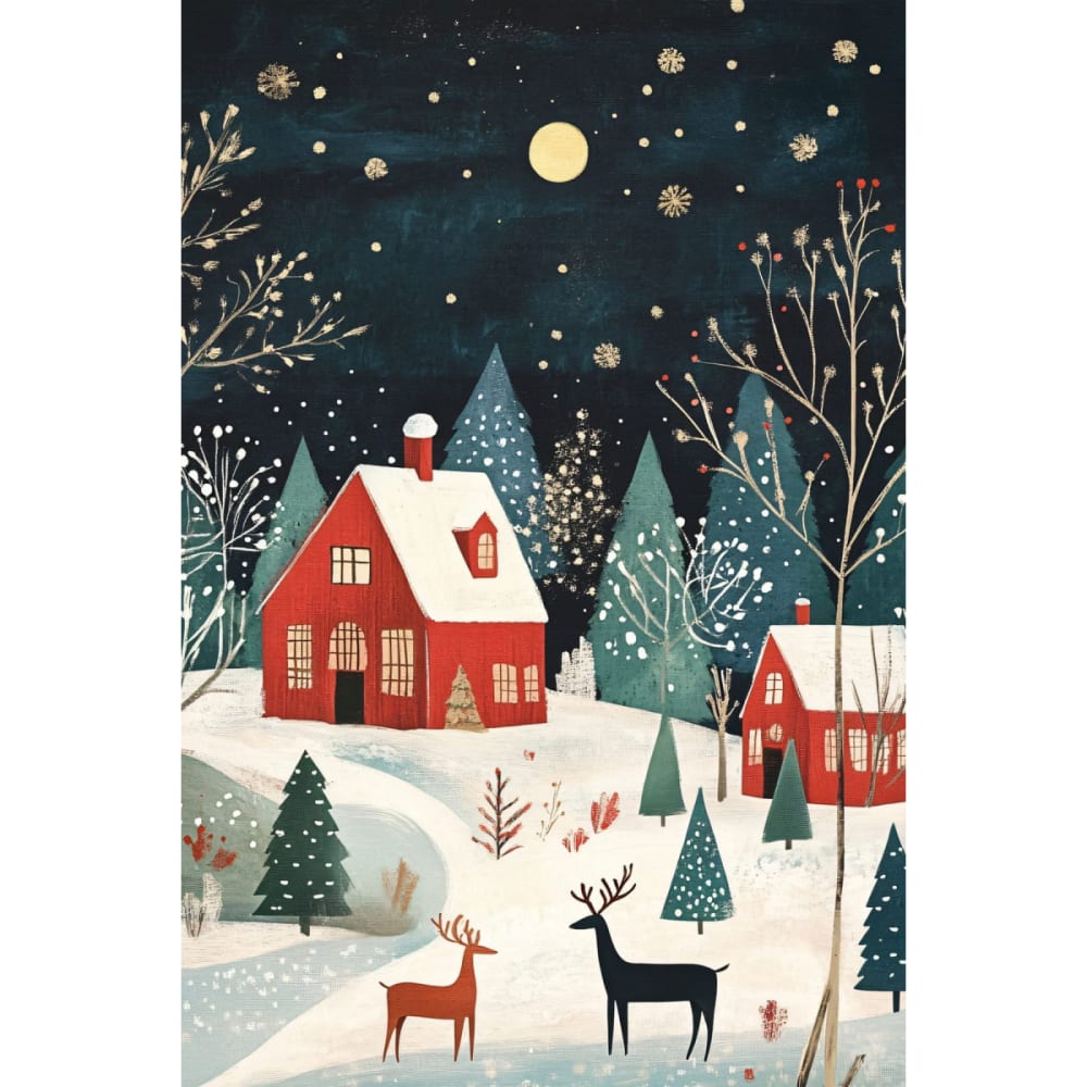 Tableau sur toile noël illumine 30x45 cm
