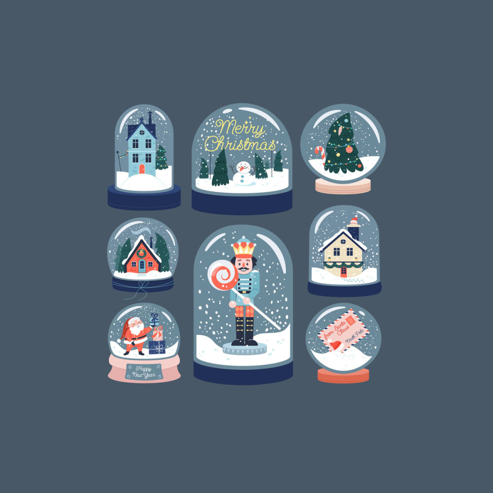 Tableau sur toile boules noël 30x30 cm