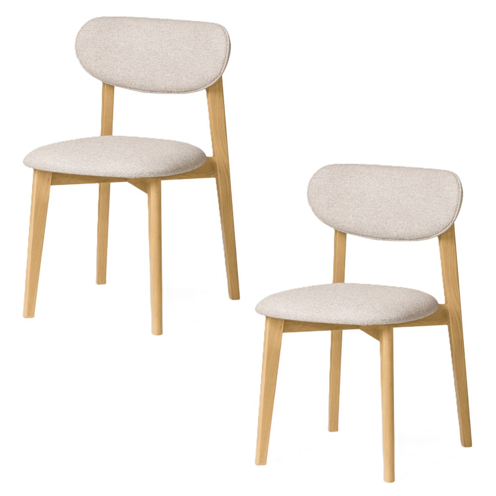 Lot de 2 chaises en chêne - assise