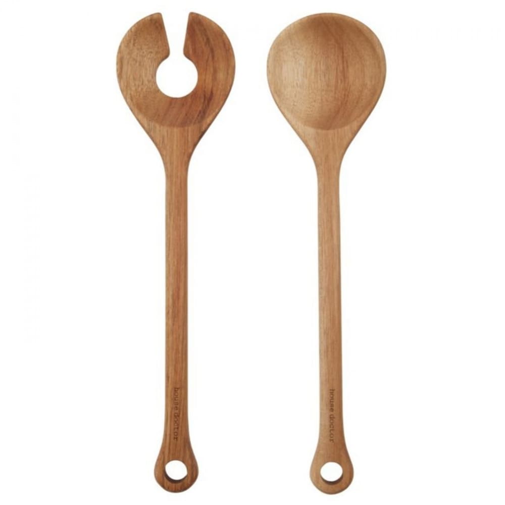 Couverts à salade en bois nature