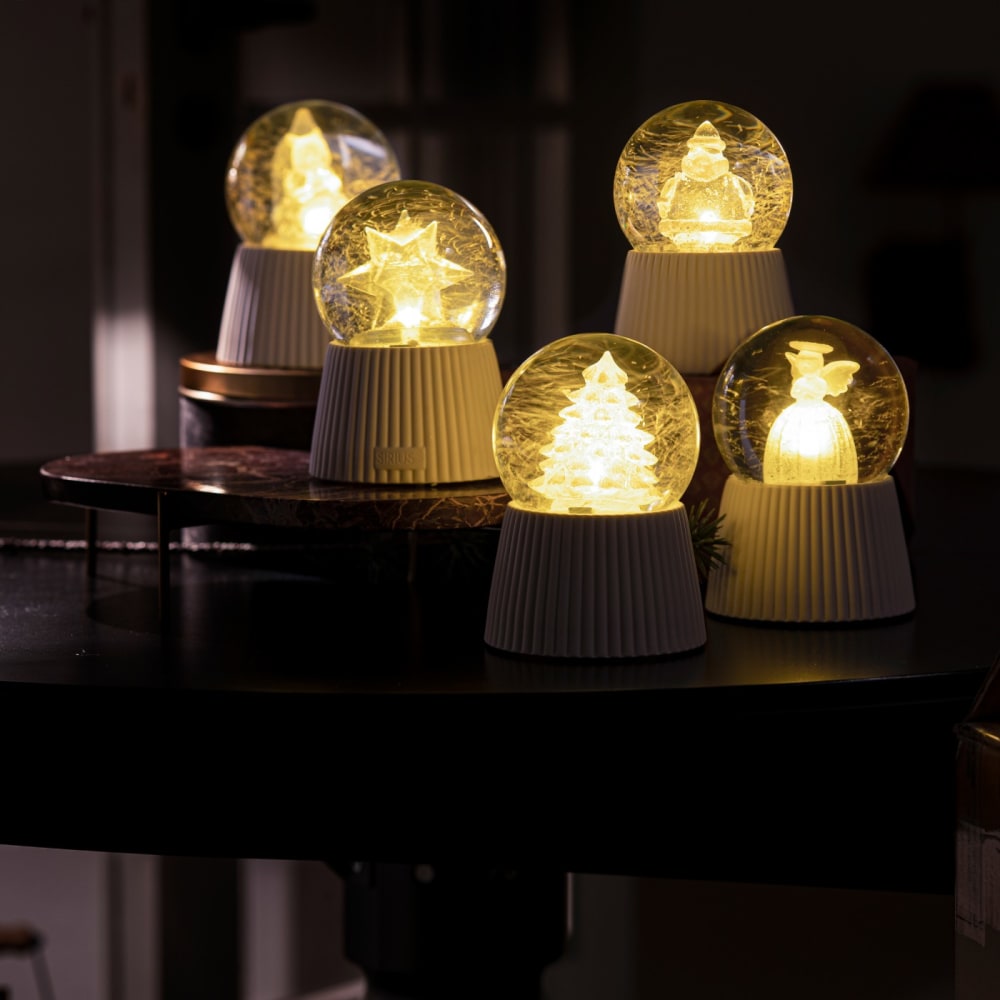 Boule à neige lumineuse Blanc - Maisons du Monde