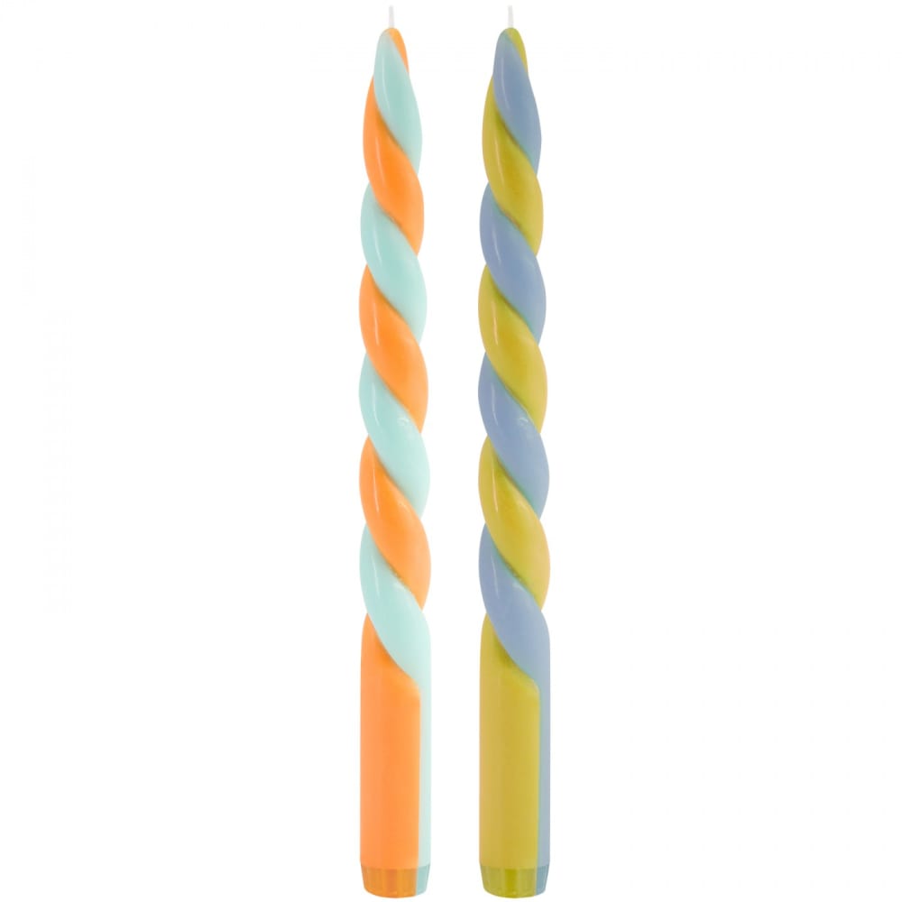 Lot de 2 bougies torsadées helsinki
